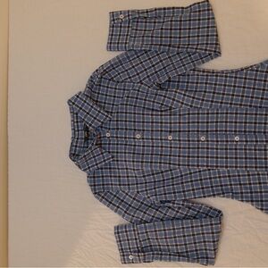 Zara Navy and White Checkered Shirt